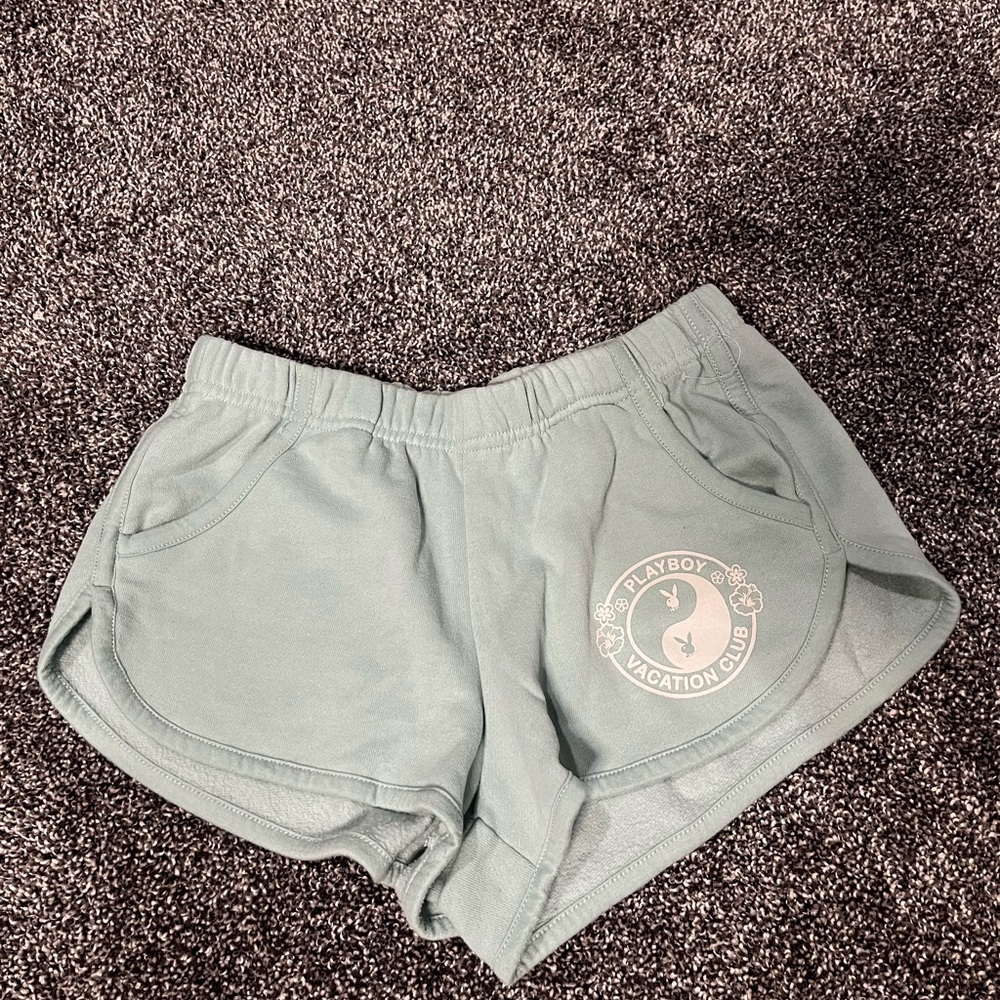PLAYBOY Women's Athletic Shorts in Green